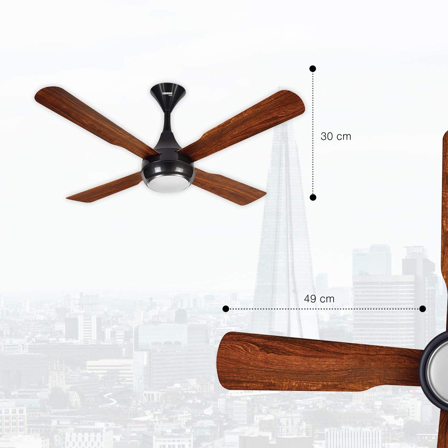 RR Signature Lite Aire 1200mm Ceiling Fan (Kraft Wood), Brown