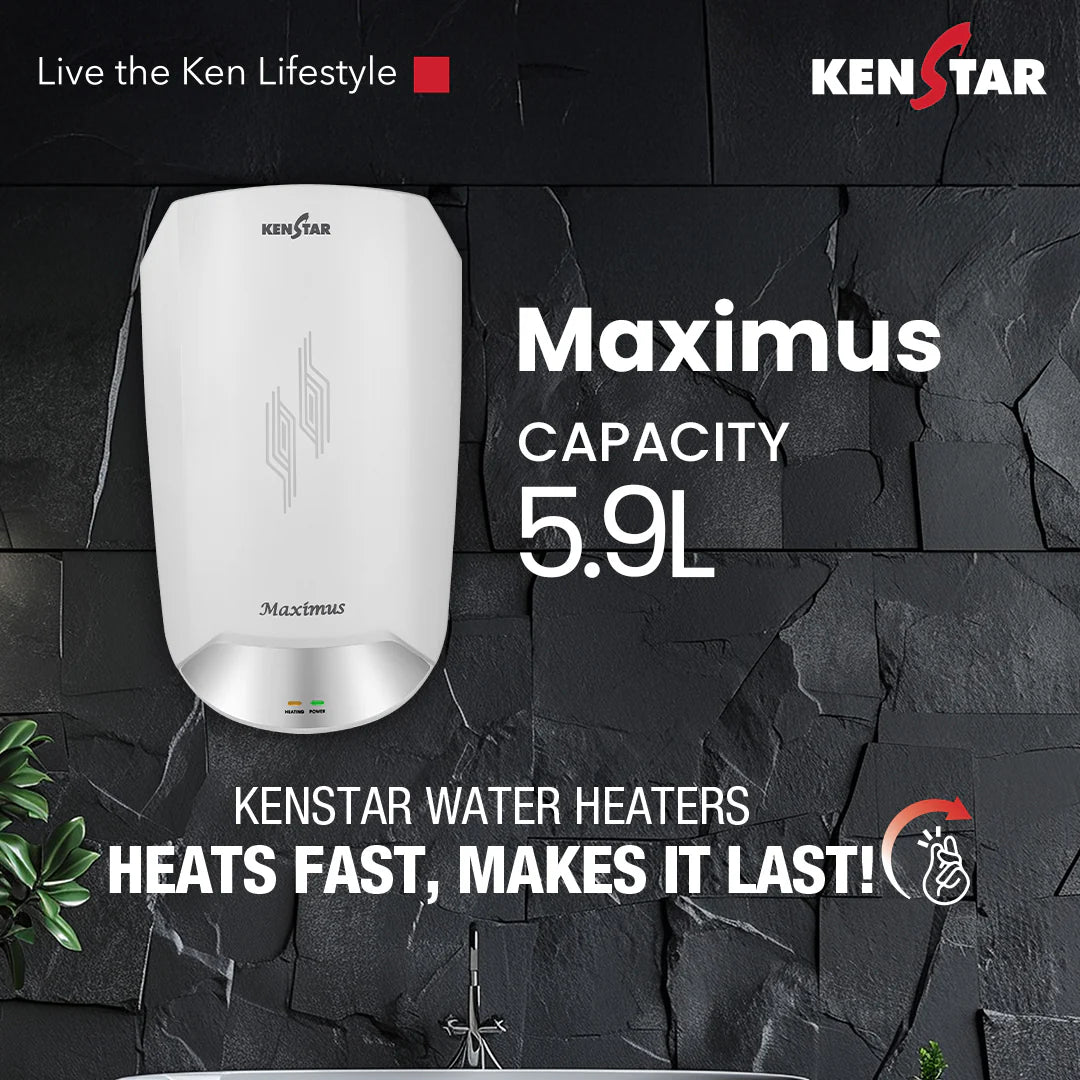 Maximus 5.9L, Instant Water Heater|Free Connection Pipe|Free Installation |2 Years Warranty|5 Years Warranty on Tank