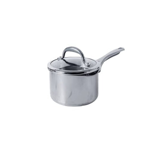 Meyer Select Nickel Free Stainless Steel Saucepan | Sauce pan with triply Base| Sauce Pot with Straining Glass Lid |Milk pan with Lid | Gas and Induction Compatible, 18cm/ 2.7 Liters, (Copy)