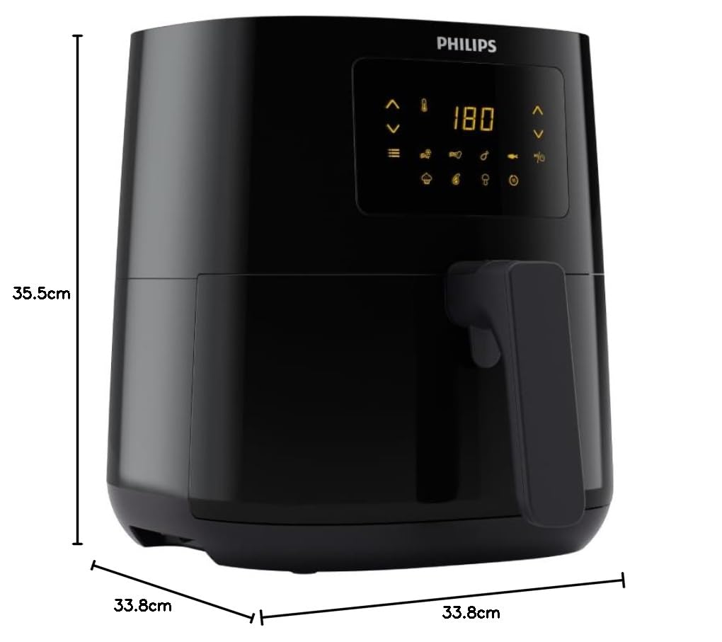 PHILIPS Digital Airfryer HD9252/90 with Touch Panel, 4.1 Litre, Large