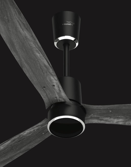 V-Guard AIRWIZ PLUS PREMIUM HIGH SPEED (48") 370 RPM with 3 Year Warranty BLDC Motor with Remote 1200 mm Ceiling Fan  (5 Star | PINE WOOD SILVER