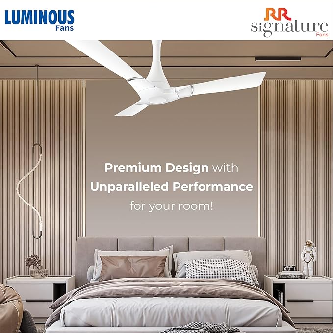 RR Signature Propelaire 1200MM Ceiling Fan for Home I BEE 3-Star Rating and 40% Energy Saving I Pristine White, (3 + 2 Years Warranty