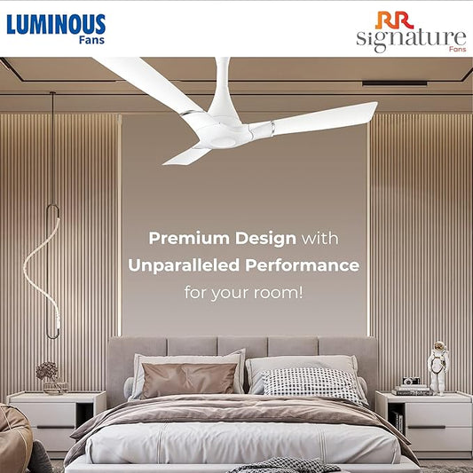 RR Signature Propelaire 1200MM Ceiling Fan for Home I BEE 3-Star Rating and 40% Energy Saving I Pristine White, (3 + 2 Years Warranty