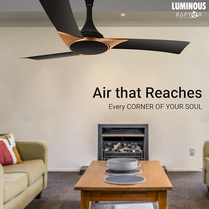 RR Signature Raptor 1200mm Ceiling Fan for Home and Office (2+3 Year Warranty, Black Copper)