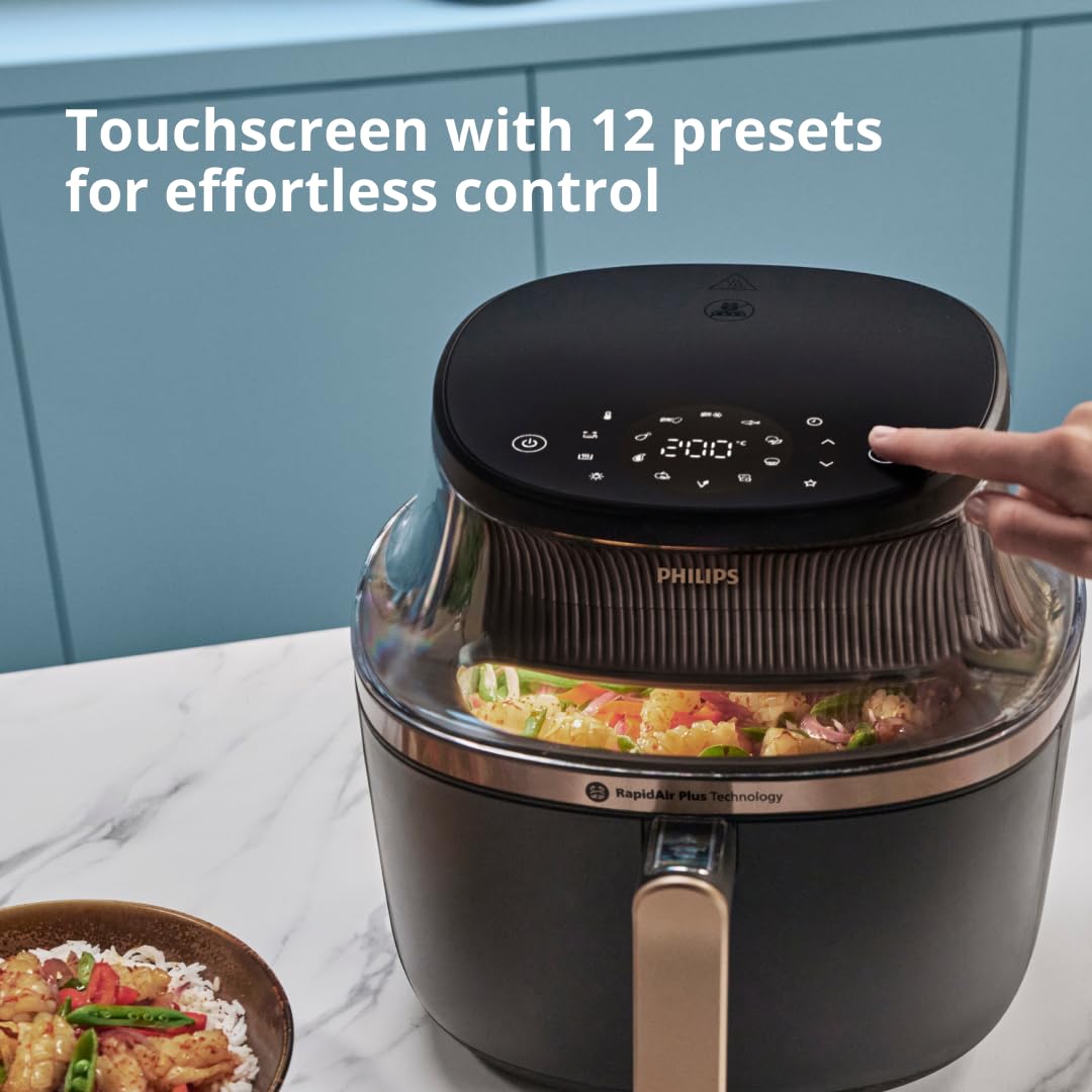 Philips Air Fryer Oven NA342/00, 7.2L with Cooking Window & 100% Food Safe