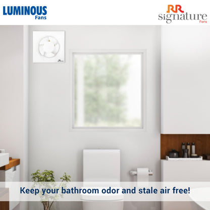 RR Signature Vento Deluxe 250 MM Exhaust Fan For Kitchen, Bathroom with Strong Air Suction, Rust Proof Body and Dust Protection Shutters (White & Black), 3 Year Warranty (Copy)