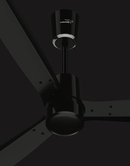 V-Guard AIRWIZ PLUS PREMIUM HIGH SPEED (48") 370 RPM with 3 Year Warranty BLDC Motor with Remote 1200 mm Ceiling Fan  (5 Star | SPACE BLACK