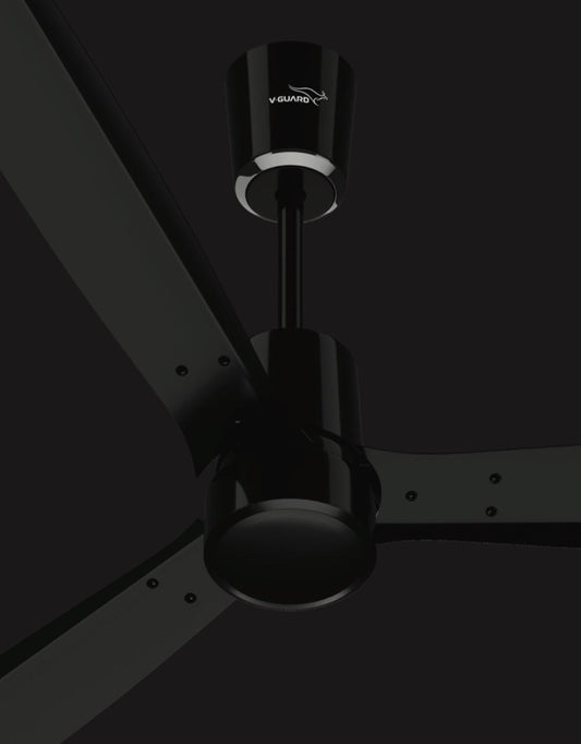 V-Guard AIRWIZ PLUS PREMIUM HIGH SPEED (48") 370 RPM with 3 Year Warranty BLDC Motor with Remote 1200 mm Ceiling Fan  (5 Star | SPACE BLACK